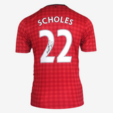 Paul Scholes Signed Manchester United Football Shirt - 2012-13 Home